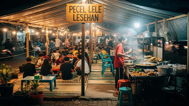 Model Warung Pecel Lele Terpal Sederhana (Gemini AI)