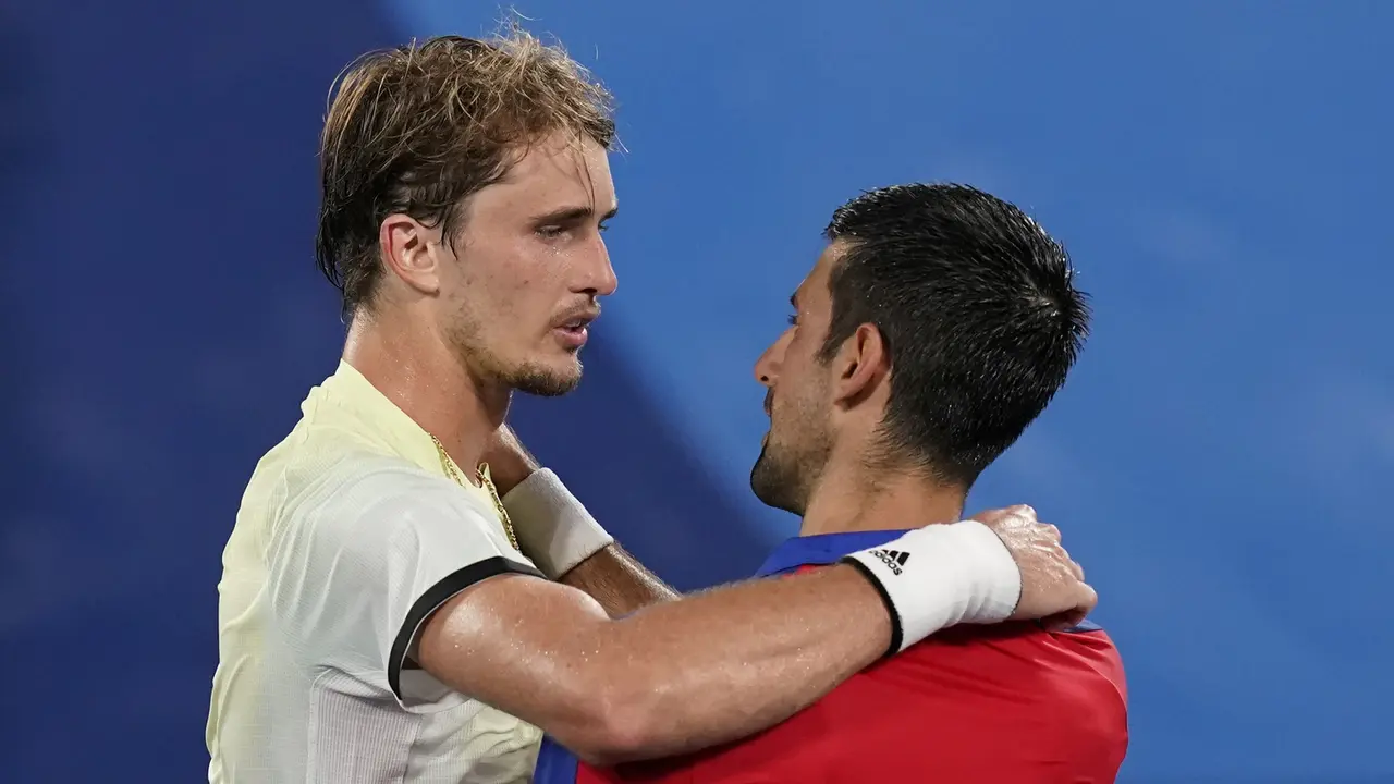 FOTO: Reaksi Alexander Zverev Usai Taklukkan Novak Djokovic di Olimpiade Tokyo 2020