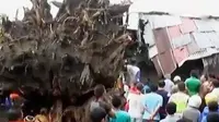 Seorang balita di Denpasar, Bali, tewas tertimpa pohon tumbang. 