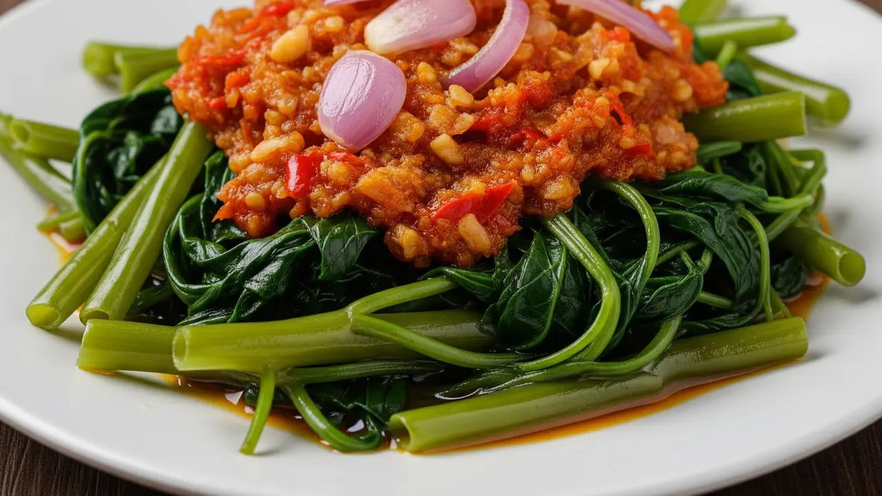 Smabal kangkung pedas gurih (Image by Gemini AI)