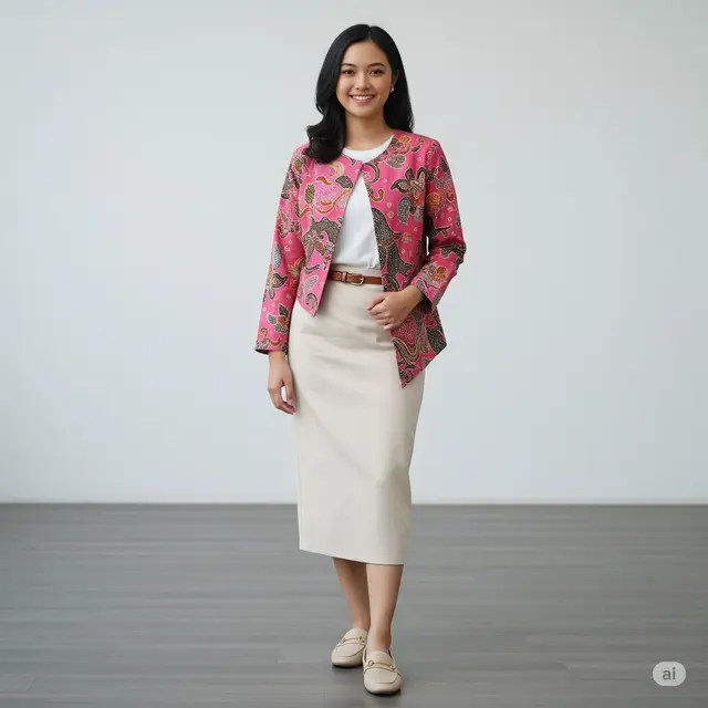 Office Elegance dengan Sentuhan Etnik