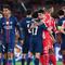 Kemenangan ini menjadi catatan istimewa bagi PSG sebagai kemenangan ke-100 mereka di fase utama Liga Champions. (AP Photo/Aurelien Morissard)