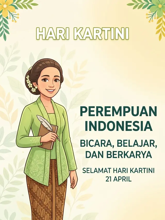 Desain Poster Hari Kartini Kartun. Gemini