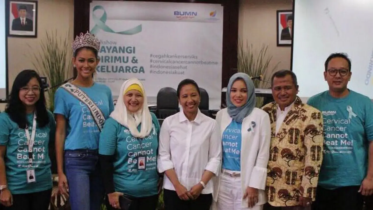 Menteri BUMN Rini M. Soemarno dan staf mengikuti seminar kesehatan