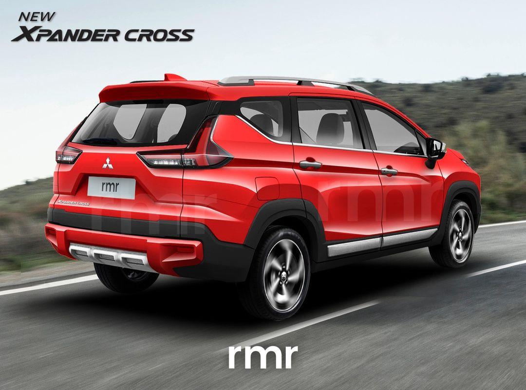 Sisi belakang render New Mitsubishi Xpander Cross (Instagram/@rafimuamar40)