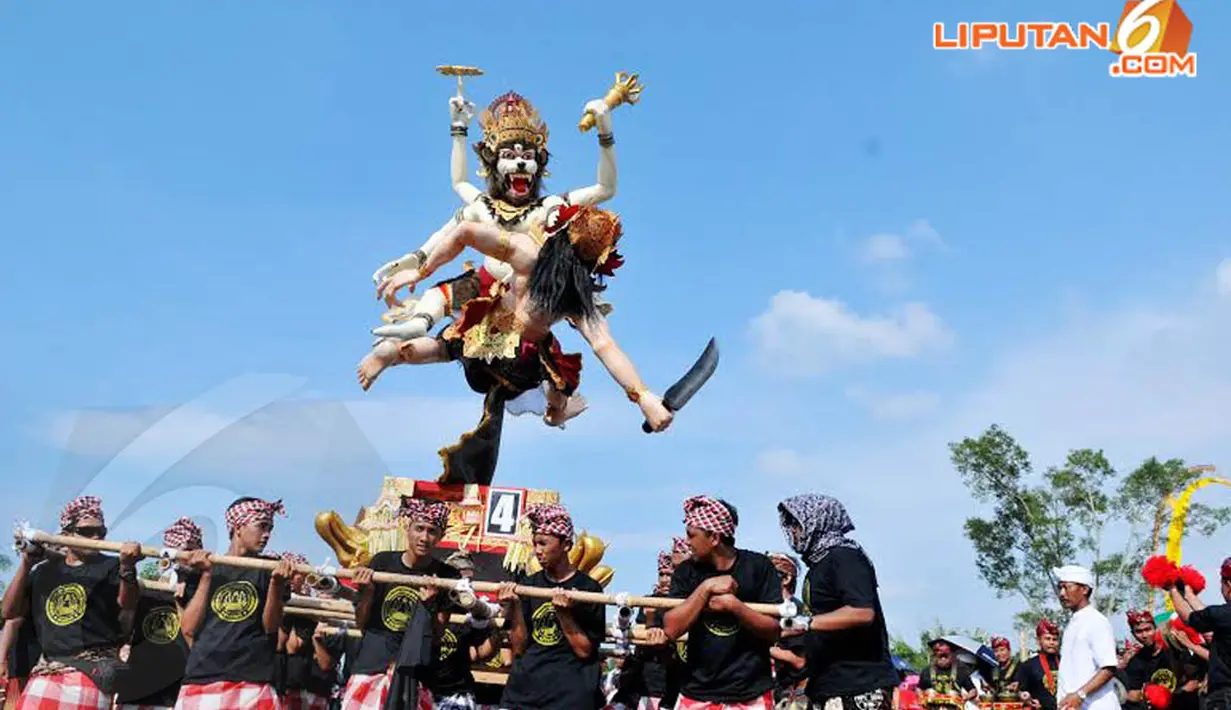 Dalam ajaran Hindu Dharma, Bhuta Kala merepresentasikan kekuatan (Bhu), alam semesta dan waktu (kala) yang tak terukur dan tak terbantahkan (Liputan6.com/Andrian M Tunay)