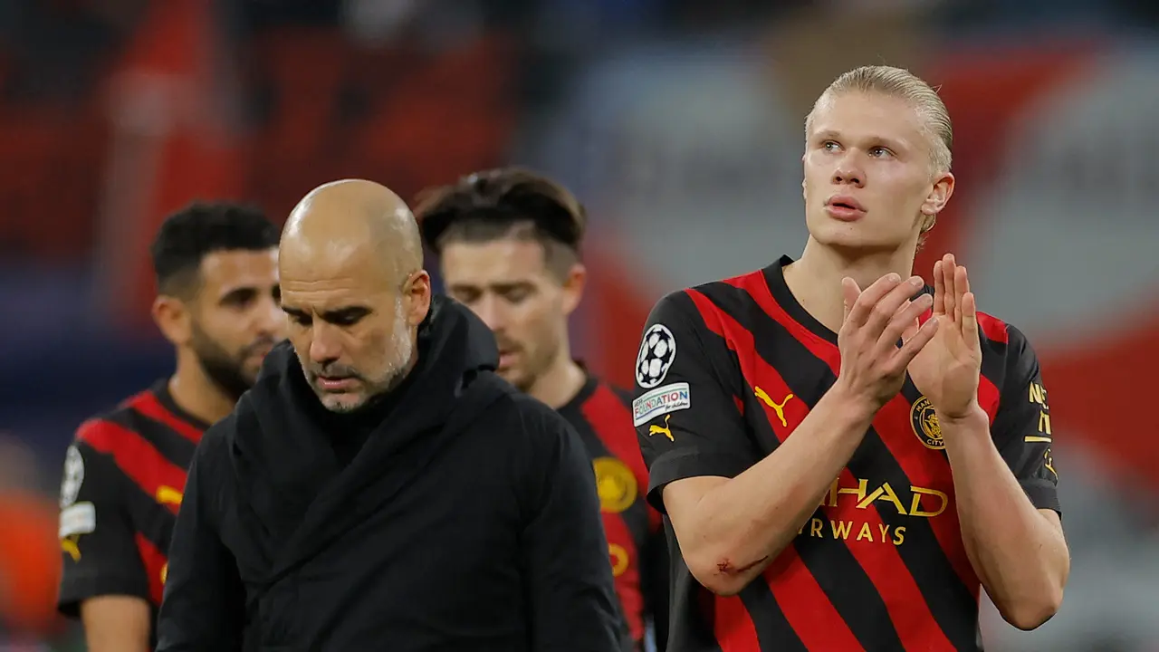 Ekspresi Pep Guardiola Gagal Antar Manchester City Menang di Markas RB Leipzig