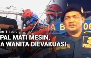 Kapal Mati Mesin, Dua Wanita Dievakuasi