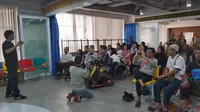 Pelatihan Workshop Mobile Journalism Disabilitas Tanpa Batas dalam rangka memperingati Hari Disabilitas Internasional dan peluncuran kanal Disabilitas Liputan6.com. (Liputan6.com/Devira Prastiwi)