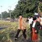 Sri Sultan HB X mengikuti Salat Idul Fitri di Alun-alun Utara Yogyakarta, Minggu pagi, 25 Juni 2017. (Liputan6.com/Switzy Sabandar)