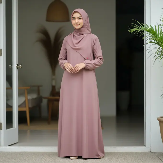 Gamis Mauve & Mocha yang Diprediksi Menjadi Tren 2026
