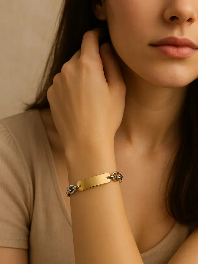 Model Gelang Rantai Kombinasi Plat 2025 (Image by ChatGPT)