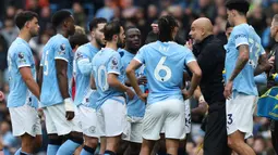 Sebelumnya, skuad asuhan Pep Guardiola sempat tak mendapatkan hasil maksimal imbang 3-3 di markas Everton pada (04/05) waktu setempat. (AFP/Darren Staples)