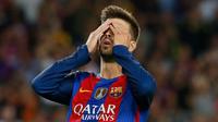 Bek Barcelona asal Spanyol, Gerard Pique. (AFP/Pau Barrena)