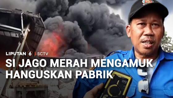Pabrik Pengolahan Plastik di Tangerang Dilalap Api hingga Roboh