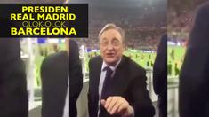 Video sindiran Florentino Perez, presiden Real Madrid terhadap jumlah trofi juara Liga Champions Barcelona.