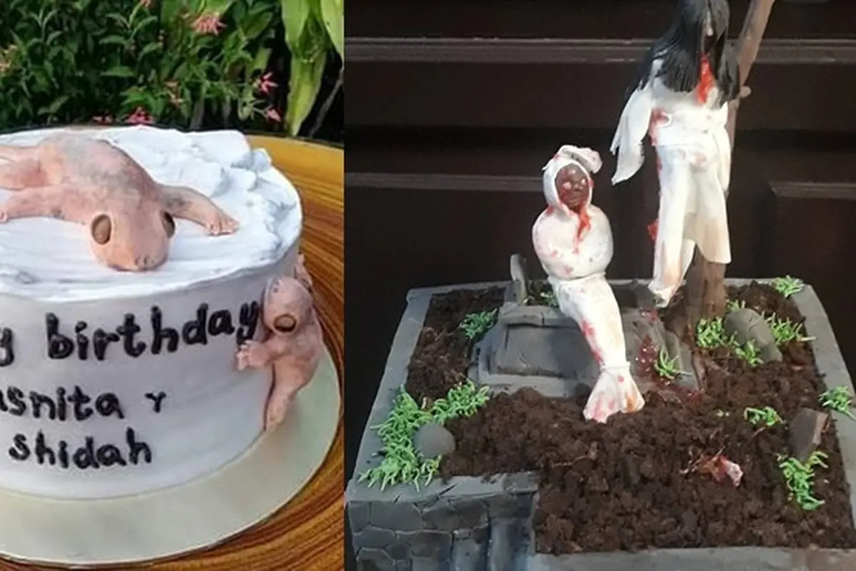 6 Kreasi Kue Ulang Tahun Ini Tampak Seram, Gagal Terlihat Lucu
