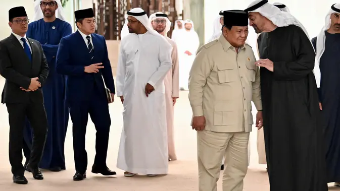 Bertemu di Abu Dhabi, Prabowo-Presiden MBZ Bahas Eskalasi Geopolitik di Timur Tengah