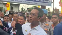Pj Gubernur DKI Jakarta Heru Budi Hartono menanggapi Bawaslu yang menyebut tengah mewaspadai potensi kerawanan Pilkada 2024 di DKI Jakarta.  (Liputan6.com/ Winda Nelfira)