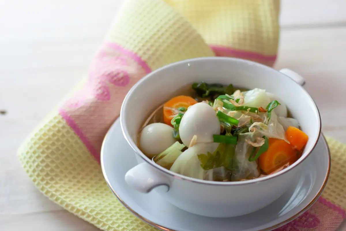 sayur sop telur puyuh