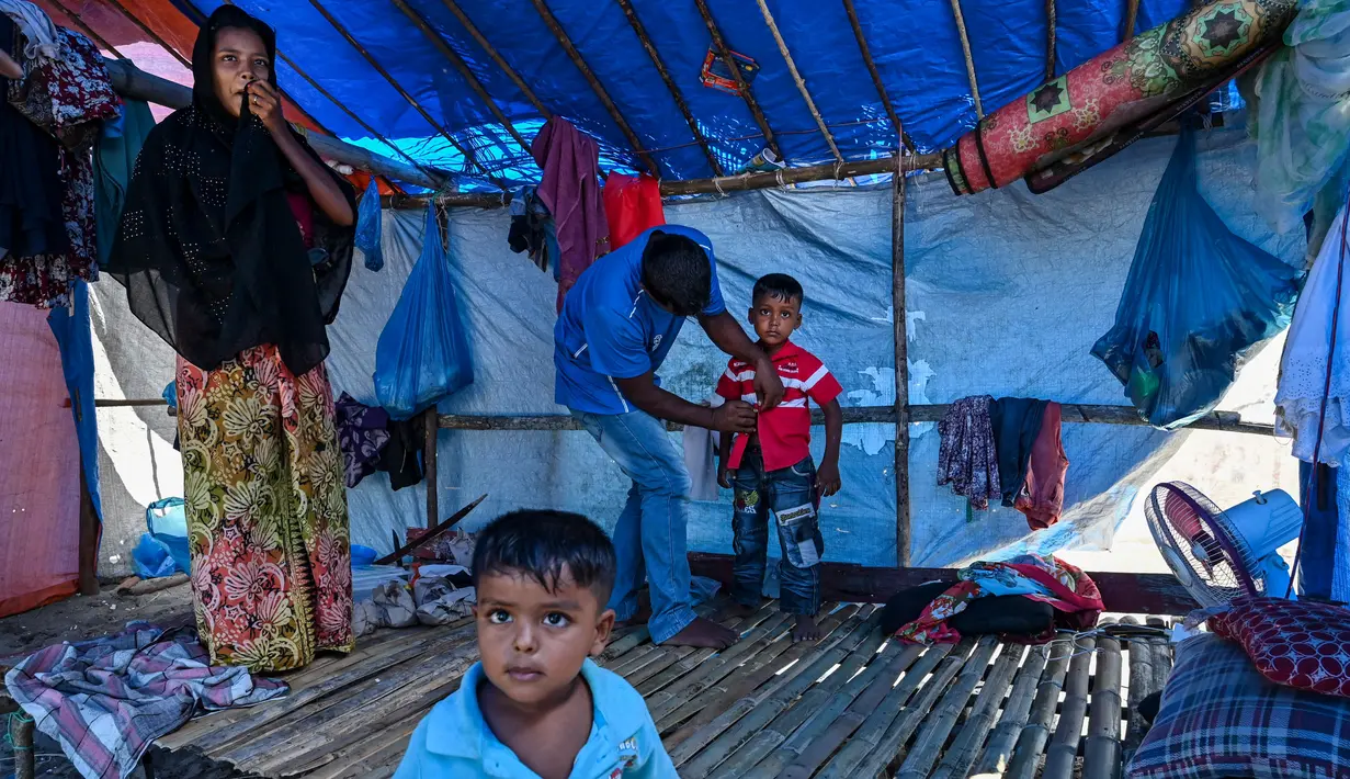 Peringatan ini untuk menghormati para pengungsi dari seluruh dunia. (CHAIDEER MAHYUDDIN/AFP)