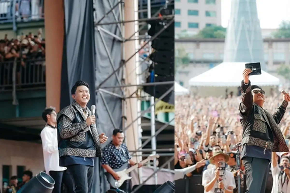 7 Potret Denny Caknan Manggung di Taiwan, Hibur Puluhan Ribu Penonton