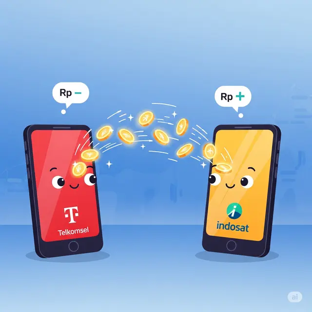 Cara Transfer Pulsa Telkomsel ke Indosat.