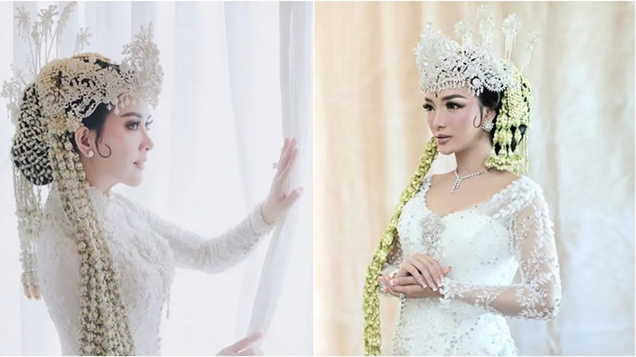 Potret cantik seleb gunakan busana adat sunda di hari pernikahannya