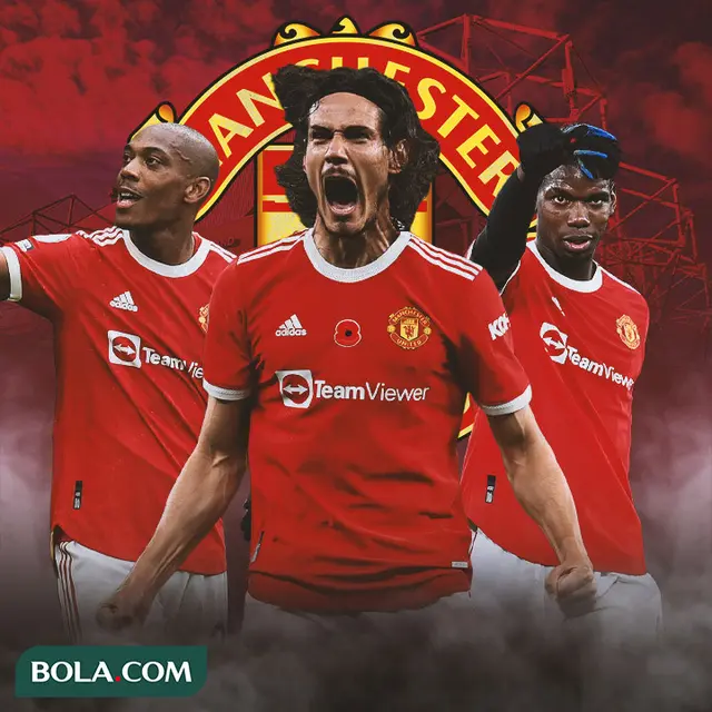 Manchester United - Anthony Martial, Edinson Cavani, Paul Pogba