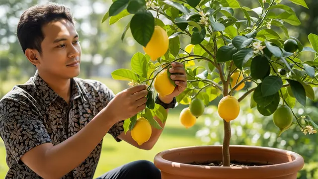 Cara Merangsang Lemon dalam Pot Biar Rajin Berbuah/Gemini AI