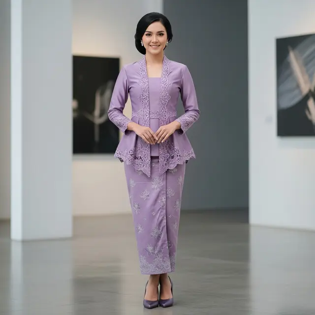 Model Kebaya Soft Ungu Terbaru 2026