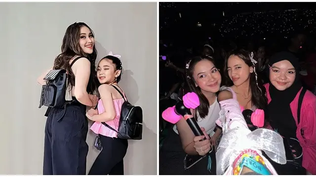 6 Potret Ayu Ting Ting Vs Dinar Salsa Nonton Blackpink, Belum Kenal Lettu Fardhana