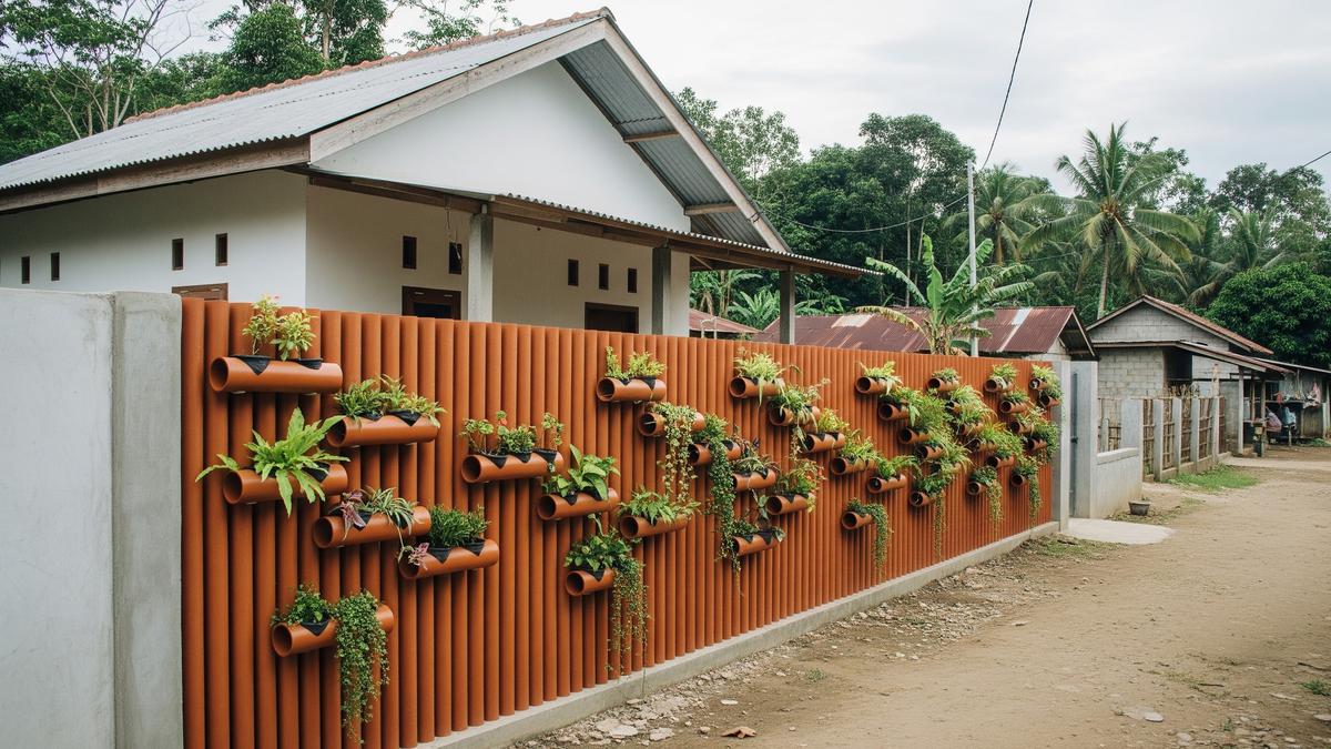8 Model Pagar Rumah Vertikal Minimalis dari Pipa PVC di Desa, Sederhana Tapi Unik