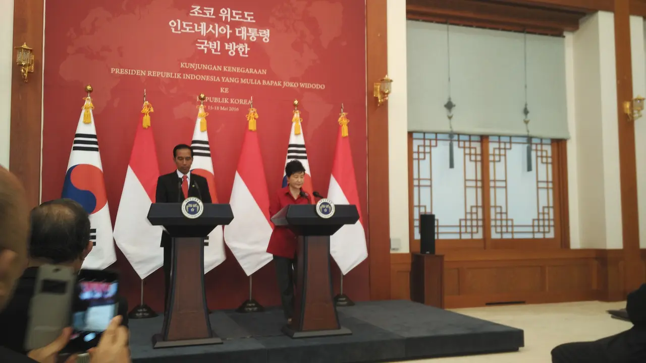 Presiden Jokowi dan Presiden Korea Selatan