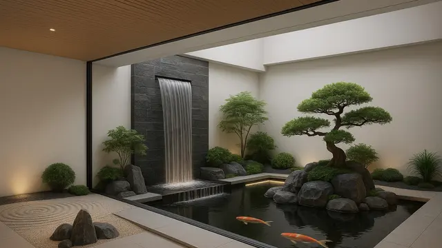 Model Teras Menyatu dengan Taman Indoor Minimalis 2025 /Ilustrasi gambar oleh AI