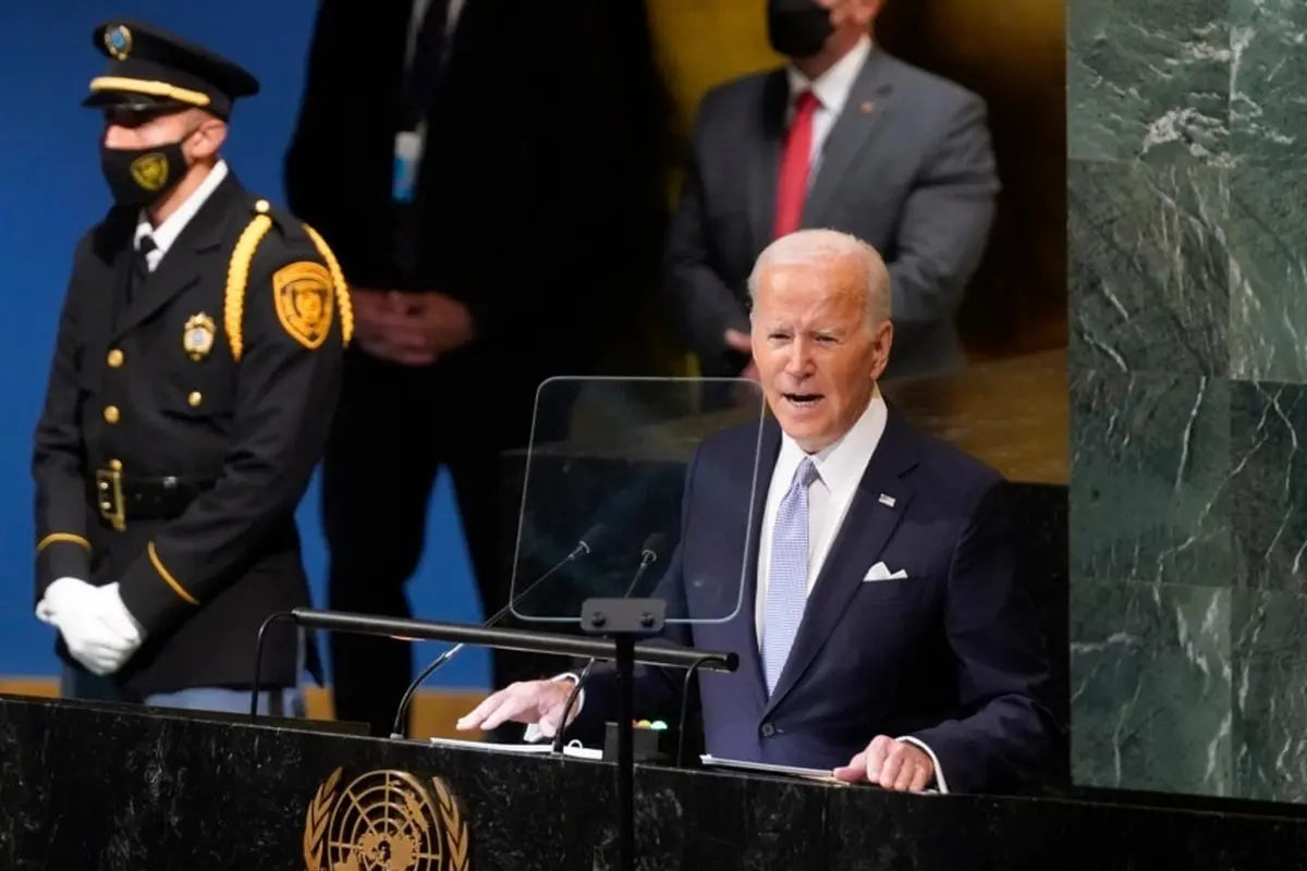 Presiden AS Joe Biden di sidang Majelis Umum PBB Rabu 21 September 2022. (AP)