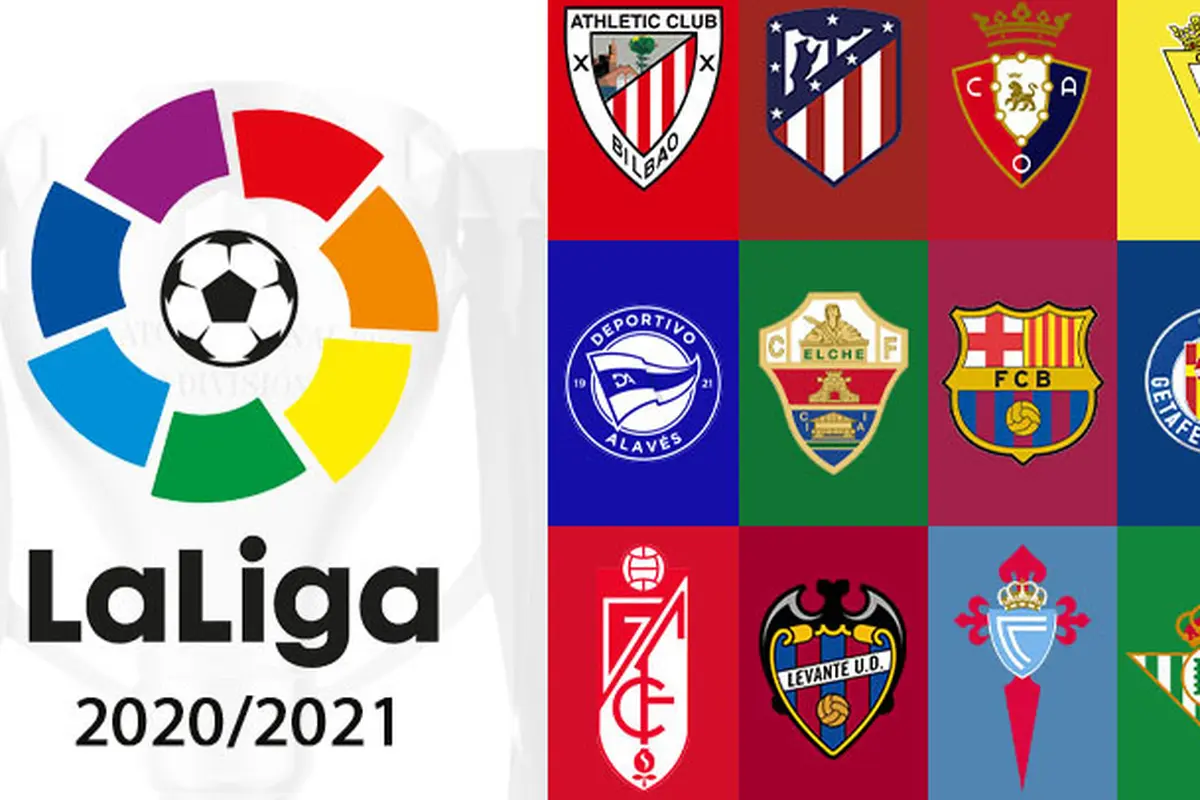 Ilustrasi La Liga Musim 2020/2021 - Logo Klub