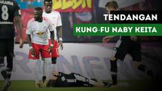 Naby Keita menerima kartu merah akibat meniru tendangan kung-fu Sadion mane.