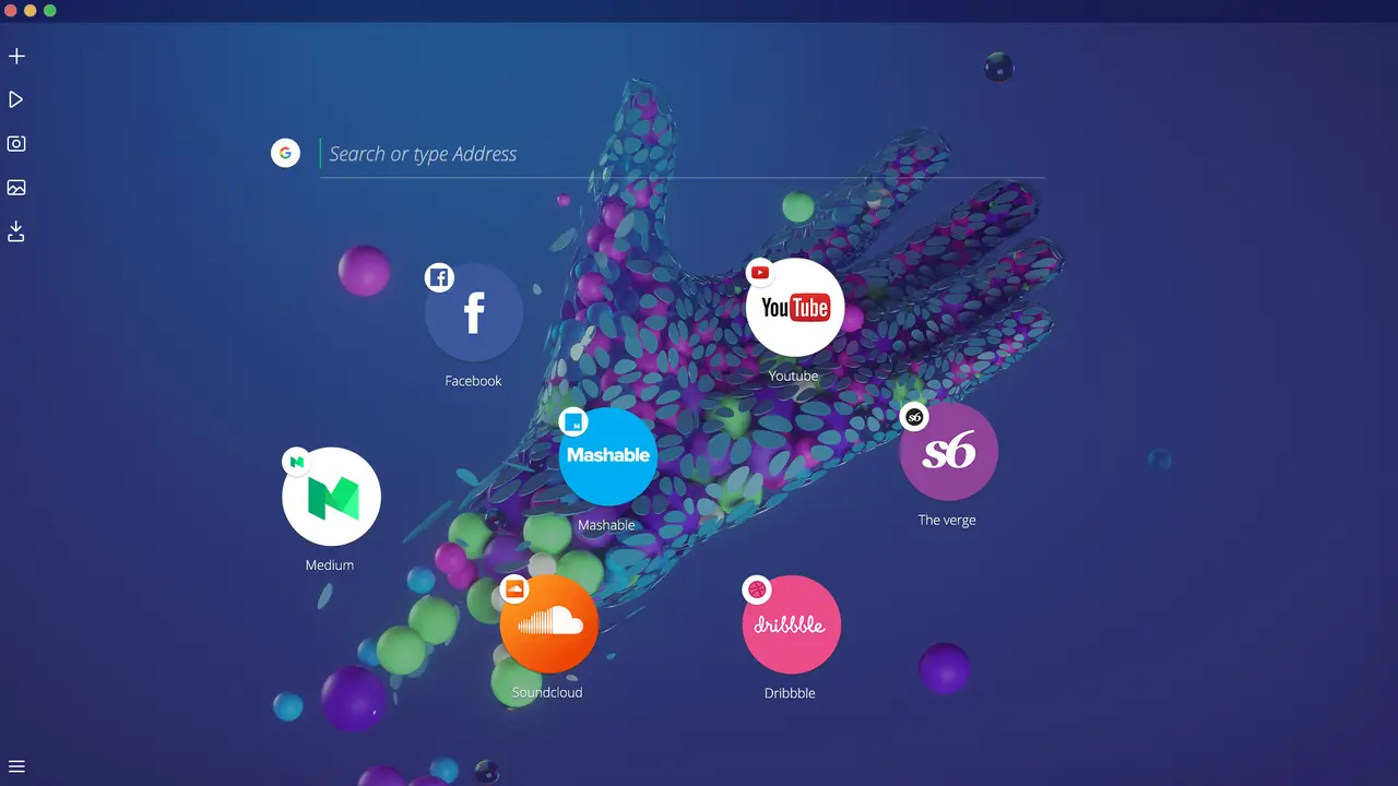 Opera Neon Start Page