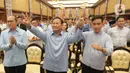 Pasangan capres-cawapres nomor urut dua, Prabowo Subianto dan Gibran Rakabuming Raka menghadiri Rapat Koordinasi Nasional (Rakornas) di Hotel Borobudur, Jakarta,  Jumat (1/12/2023). (merdeka.com/Arie Basuki)