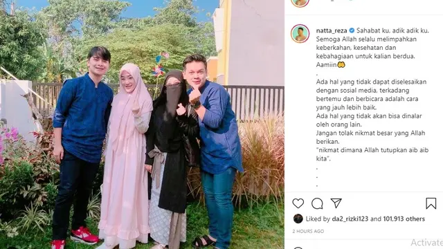 Alvin Faiz - Larissa Chou (Foto: Instagram/@natta_reza)