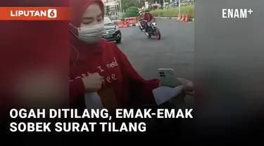 Tak Terima Ditilang, Emak-emak Ini Nekat Robek Surat Tilang