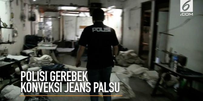 VIDEO: Polisi Gerebek Konveksi Celana Jeans Palsu