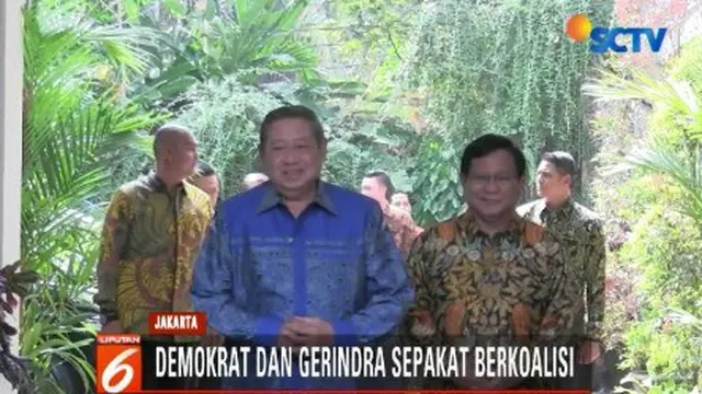 Setelah SBY dan Prabowo lakukan pertemuan lebih dari 2 jam, Partai Demokrat dan Gerindra sepakat untuk berkoalisi di Pilpres 2019.