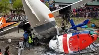 Kecelakaan pesawat di Nepal. (AFP)