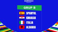 Piala Eropa 2024 - Ilustrasi Grup B Euro 2024: Spanyol, Kroasia, Italia, Albania (Bola.com/Adreanus Titus)