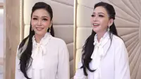 6 Inspirasi Model Kemeja Tali Kerah ala Maia Estianty