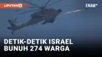 Pada hari Sabtu (8/6), sebuah helikopter terlihat terbang di lepas pantai Jalur Gaza. Helikopter tersebut terlihat menembakkan setidaknya satu rudal dan beberapa peluru. Asap hitam mengepul di berbagai lokasi di Gaza tengah.
