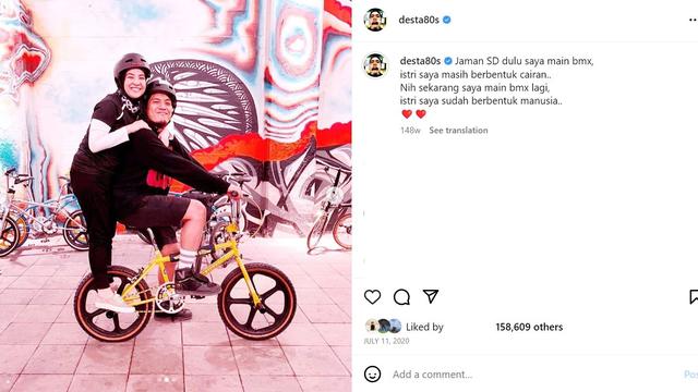 Momen indah kebersamaan Natasha Rizky dan Desta. (Foto: Instagram/desta80s)
