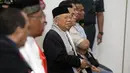 Ketua MUI Ma'ruf Amin menghadiri sidang kedelapan kasus dugaan penistaan agama di Auditorium Kementan Jakarta, Selasa (31/1). Ma'ruf akan menjadi saksi pada sidang lanjutan dengan terdakwa Basuki Tjahaja Purnama (Ahok). (Liputan6.com/Isra Triansyah/Pool)